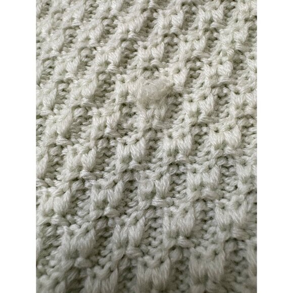 St. John Wool Knit Bell-Sleeve Open-Front Pockets Cardigan Sweater Pastel Green - Picture 13 of 14